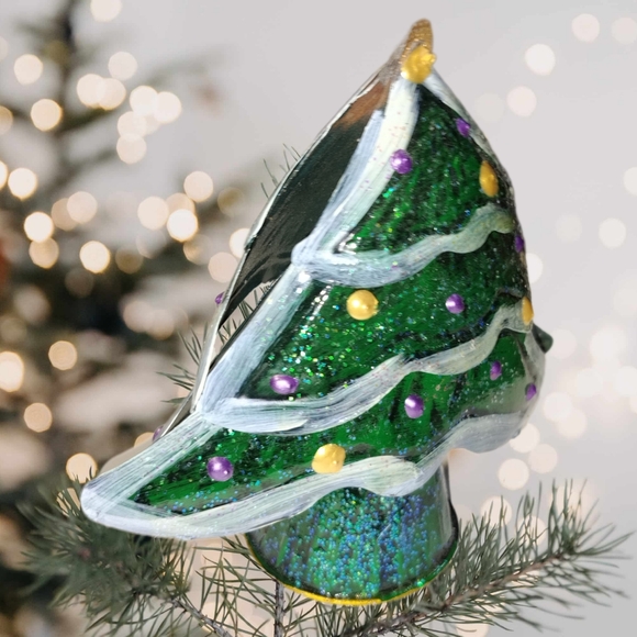 🌲10/$20.~Bouncy Table Top Metallic Christmas Tree - Picture 4 of 7